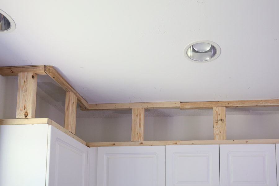 How to Block Space above Kitchen New Cabinets