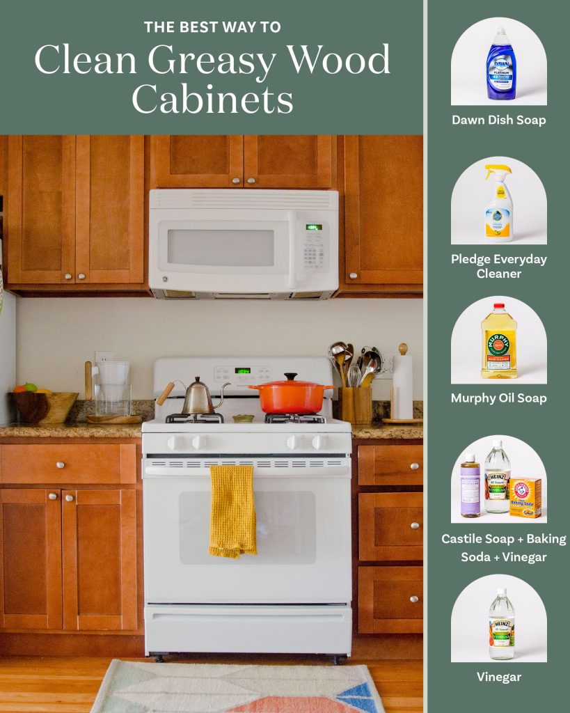 How to Clean Greasy Wooden Kitchen Cabinets