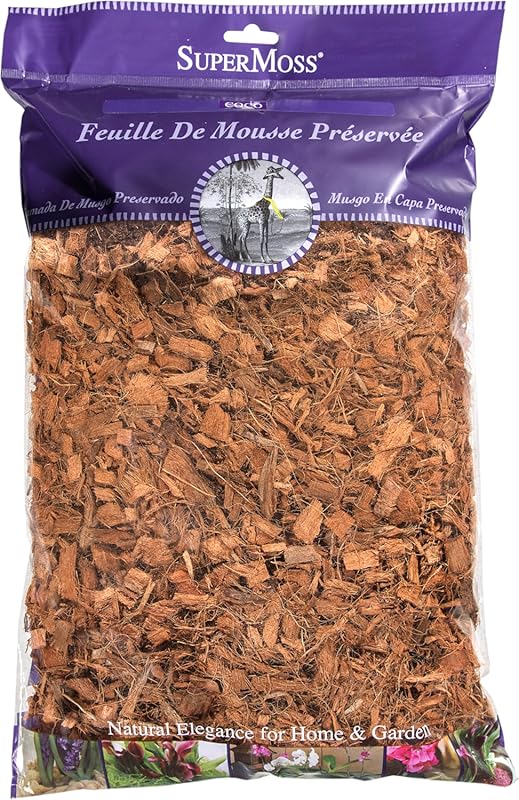 SuperMoss Natural Brown Coco Mulch, 200 cubic inches, Organic Coconut 