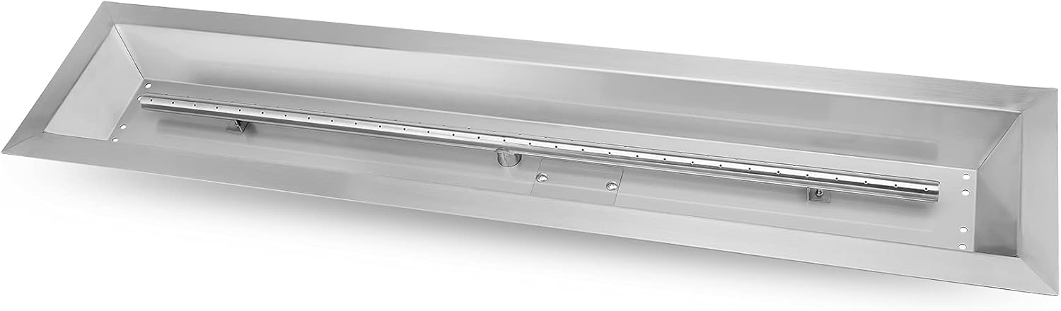 Stanbroil 30x6 Inch 54,000 BTU Drop-in Linear Fire Pit Burner Kit, Sta
