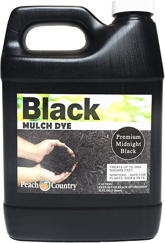 Peach Country Midnight Black Mulch Dye Concentrate Quart, Water-Based 