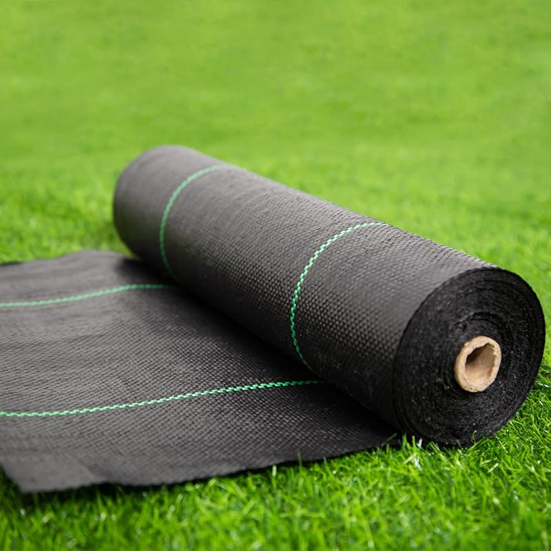 EXTRAEASY Heavy Duty Woven Landscape Fabric Weed Barrier, 17in x 50ft 