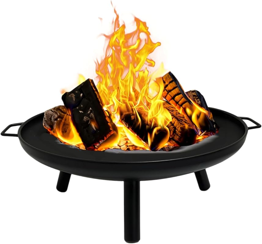 GasOne 23-inch Outdoor Wood Burning Fire Pit, Durable Alloy Steel for 