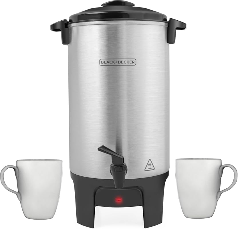 BLACK+DECKER 40 Cup Fast Brew Aluminum Coffee Urn with Keep Warm Funct
