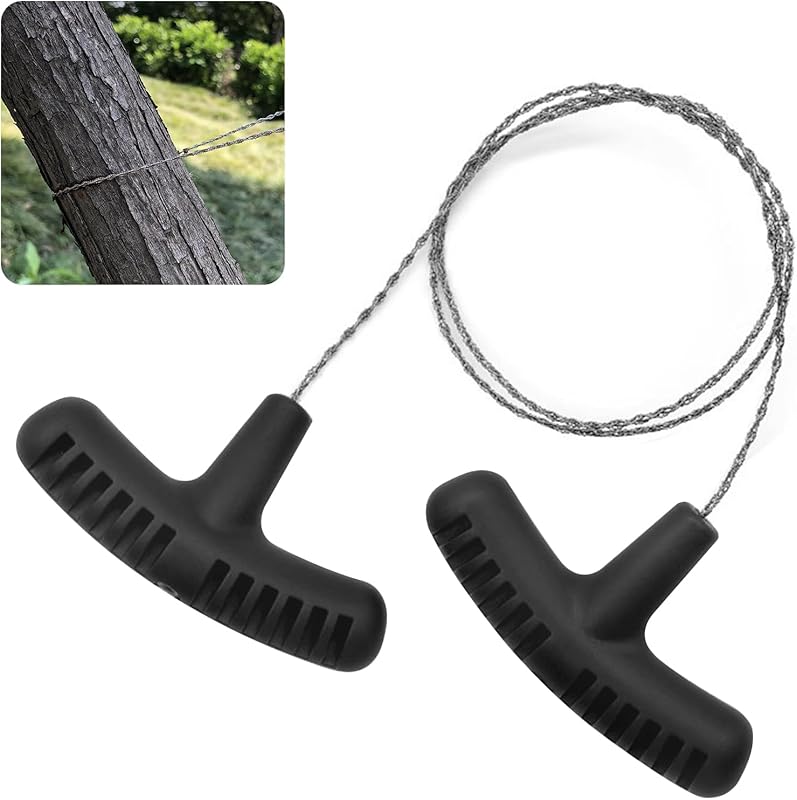 Stainless Steel Wire Saw: Emergency Survival Rope Tool with Plastic Ha