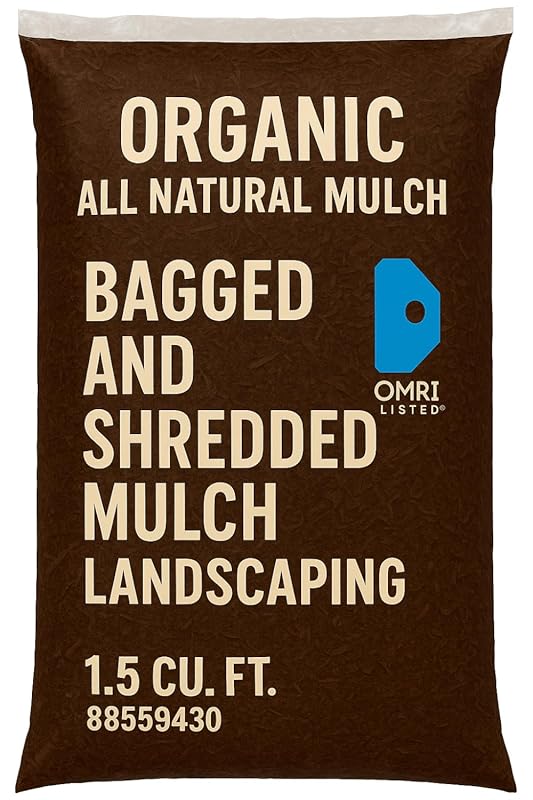 Organic All-Natural Shredded Mulch, OMRI Listed, Eco-Friendly for Gard
